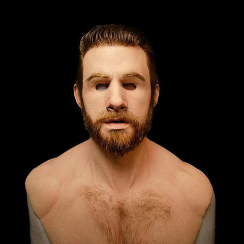 Maschera realistica in silicone da anziano