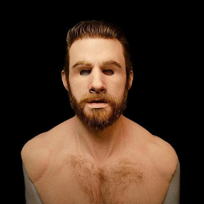Maschera realistica in silicone da anziano
