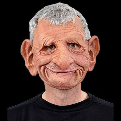 Maschera realistica in silicone da anziano
