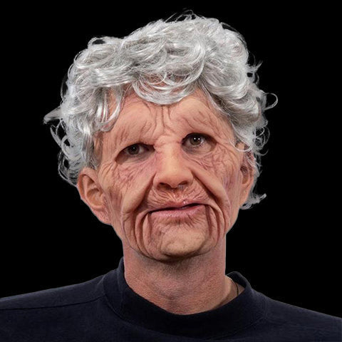 Maschera realistica in silicone da anziano