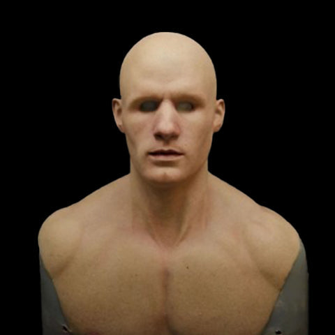 Maschera realistica in silicone da anziano