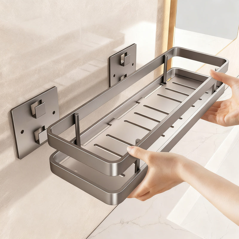 Mensola da bagno in acciaio inox senza forare