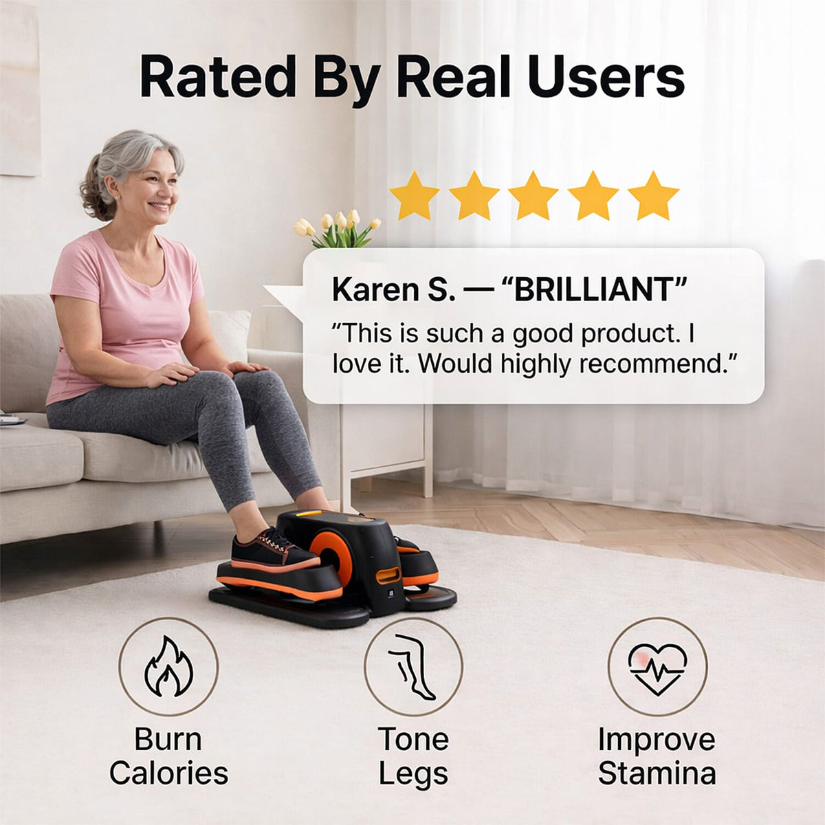 Mini Ellittica Elettrica per Gambe – Allenamento Seduto a Casa