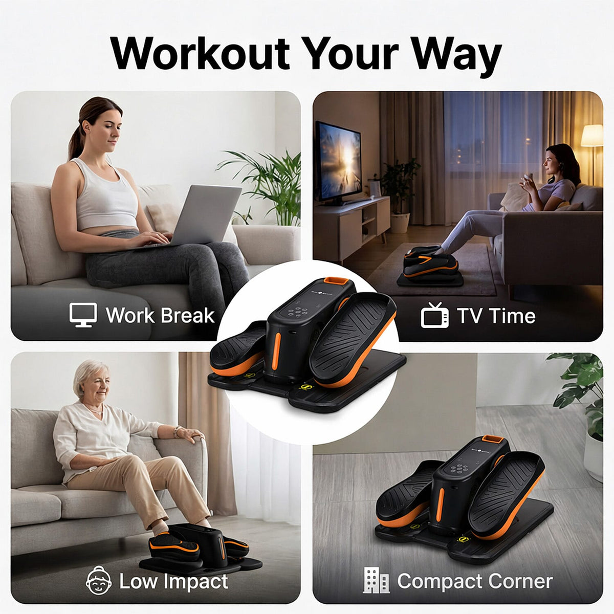 Mini Ellittica Elettrica per Gambe – Allenamento Seduto a Casa
