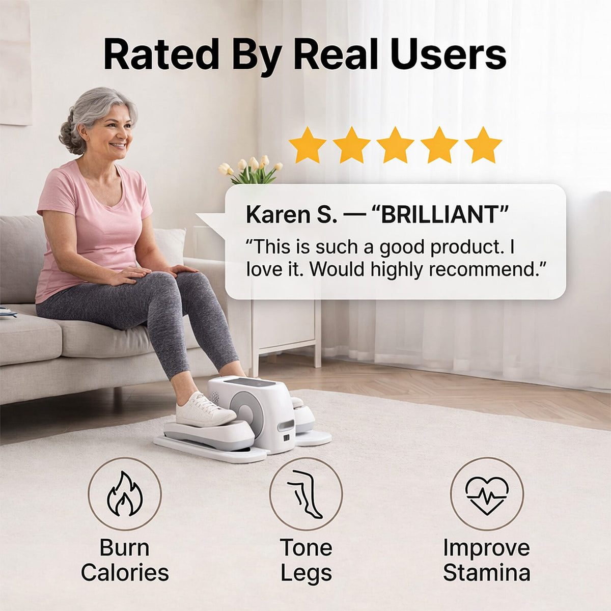 Mini Ellittica Elettrica per Gambe – Allenamento Seduto a Casa