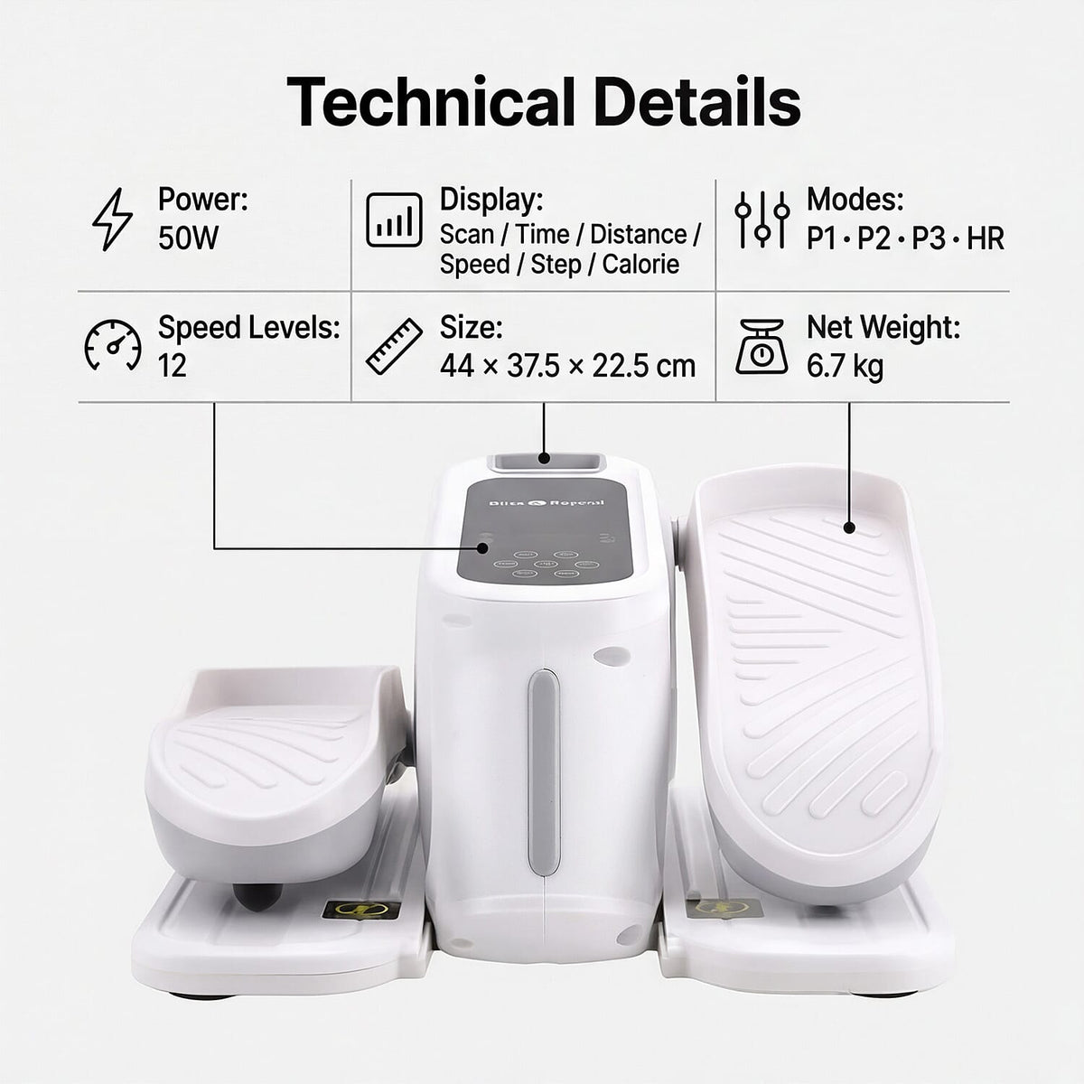 Mini Ellittica Elettrica per Gambe – Allenamento Seduto a Casa