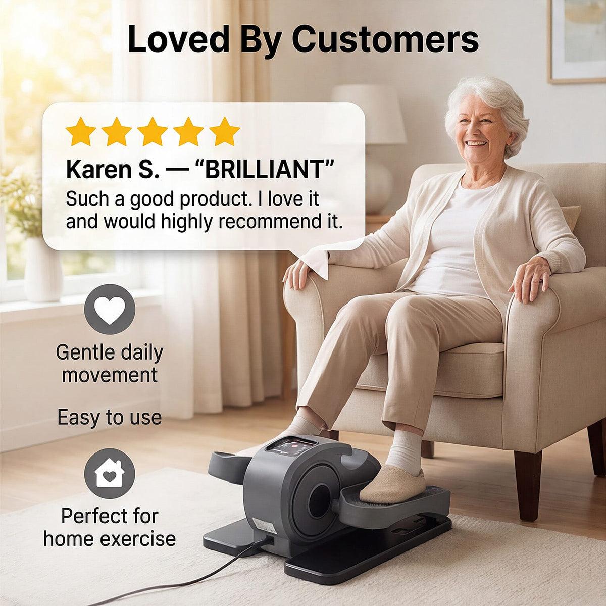 Mini Ellittica Elettrica per Gambe – Allenamento Seduto a Casa
