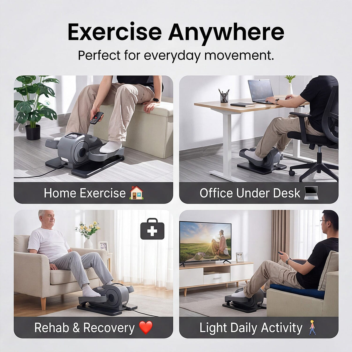 Mini Ellittica Elettrica per Gambe – Allenamento Seduto a Casa