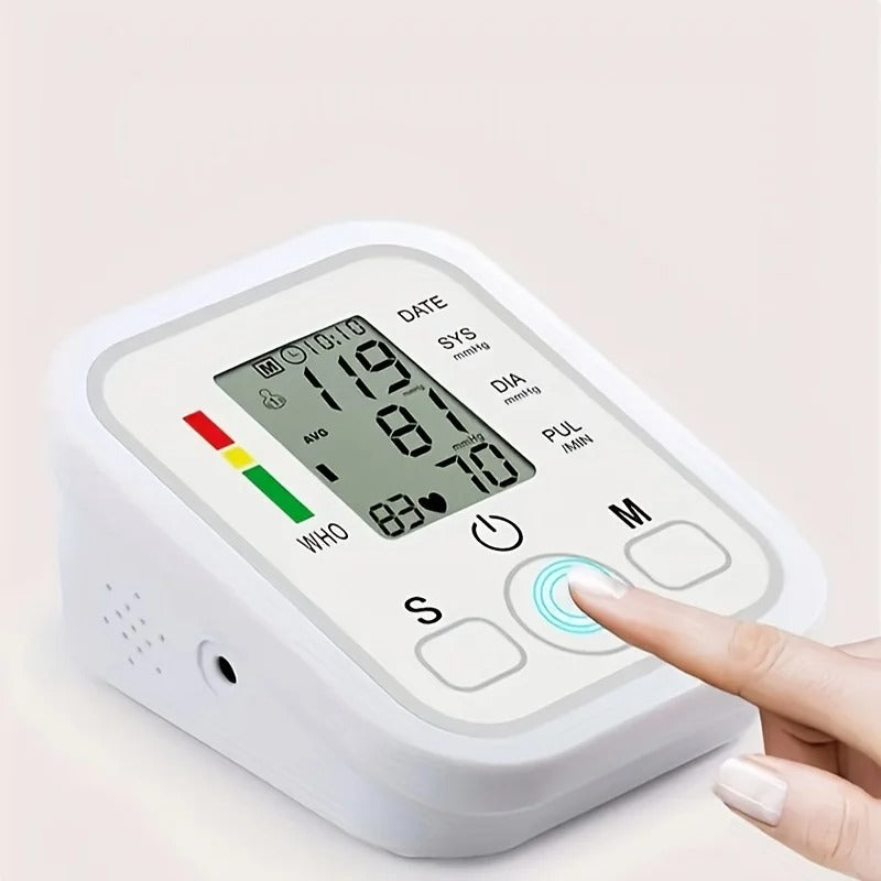 Misuratore di pressione digitale automatico per uso domestico – Display LCD grande, precisione a un tocco e memoria dual