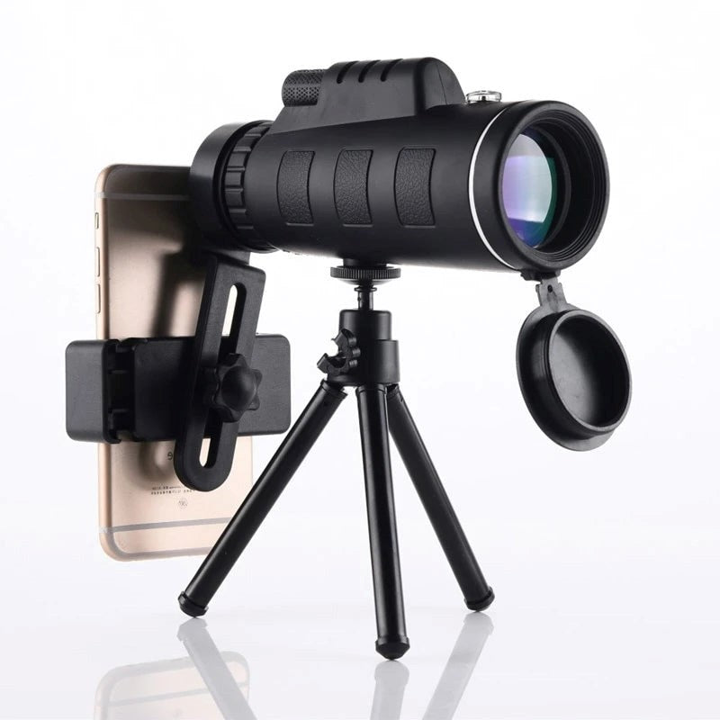 Monocolo HD Starscope - Monocolo ad Alta Potenza con Supporto Smartphone e Treppiede – Telescopio Monocolo Impermeabile