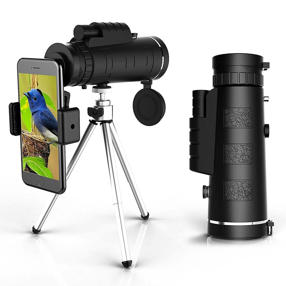 Monocolo HD Starscope - Monocolo ad Alta Potenza con Supporto Smartphone e Treppiede – Telescopio Monocolo Impermeabile