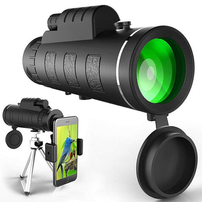 Monocolo HD Starscope - Monocolo ad Alta Potenza con Supporto Smartphone e Treppiede – Telescopio Monocolo Impermeabile