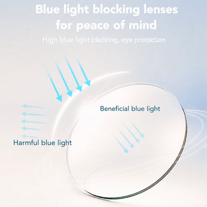 Occhiali a mezza montatura con filtro luce blu