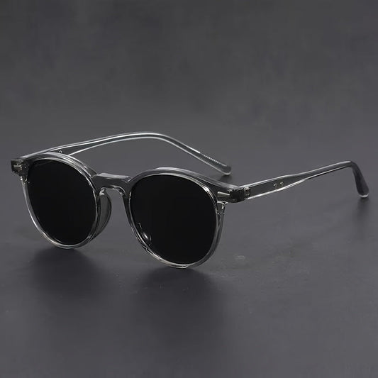 Occhiali da sole da uomo RetroView – Montatura rotonda tartarugata leggera