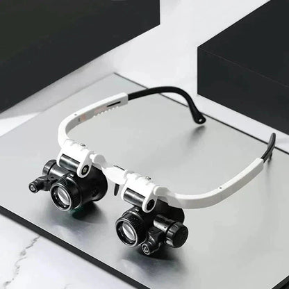 Occhiali Lente d'Ingrandimento LED con Zoom 8x, 15x, 23x
