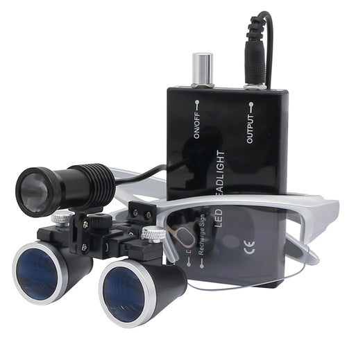 Occhialini ingranditori dentali OrionView con luce LED e ingrandimento binoculare