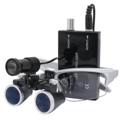 Occhialini ingranditori dentali OrionView con luce LED e ingrandimento binoculare