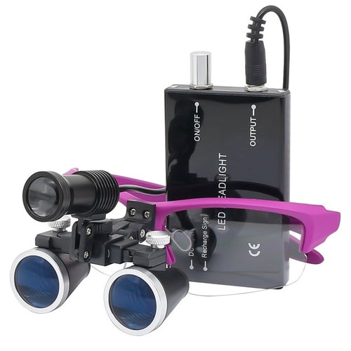 Occhialini ingranditori dentali OrionView con luce LED e ingrandimento binoculare