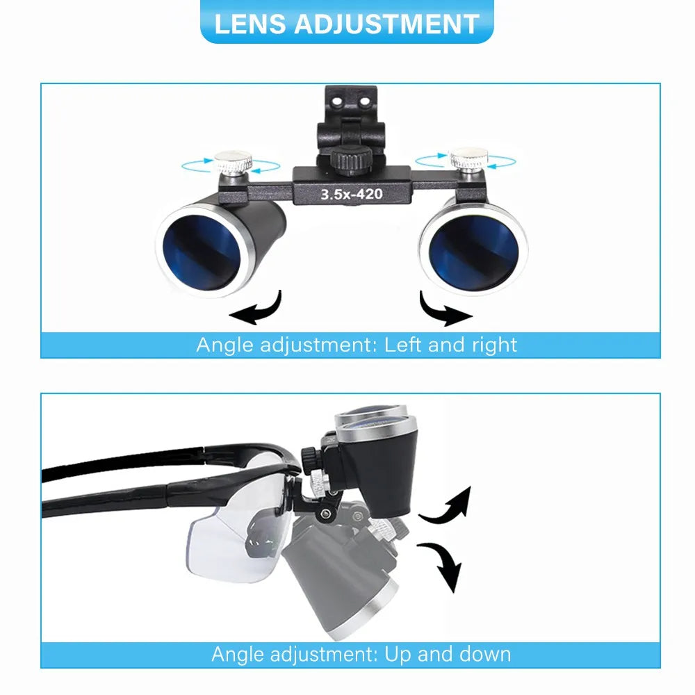 Occhialini ingranditori dentali OrionView con luce LED e ingrandimento binoculare