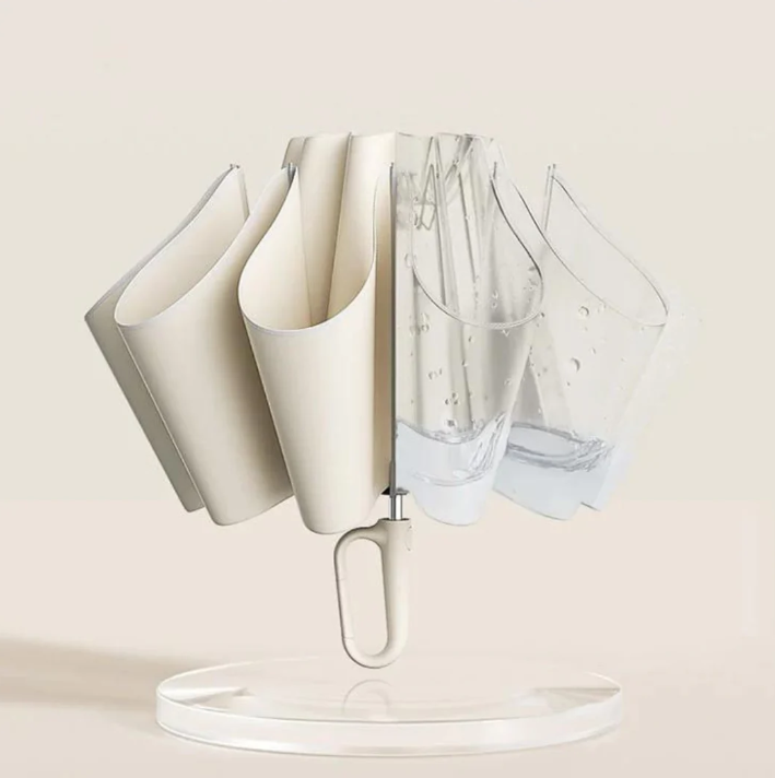 Ombrello antivento con bordo riflettente