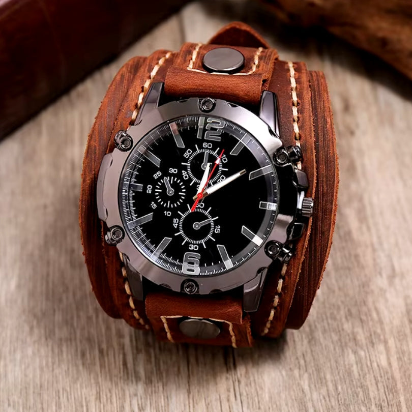 Orologio Classico con Cinturino in Pelle