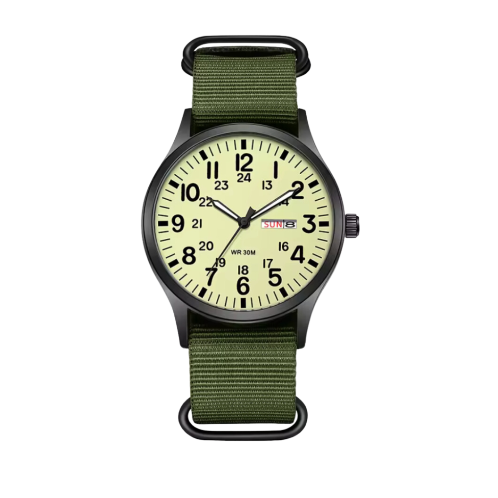 Orologio da campo da uomo con quadrante luminoso