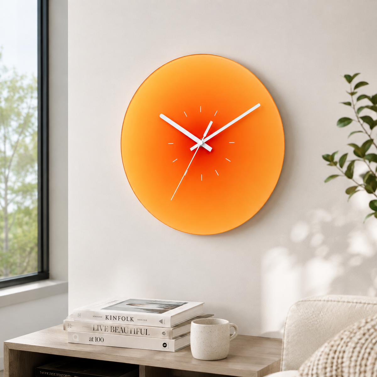 Orologio da parete in vetro Sunset