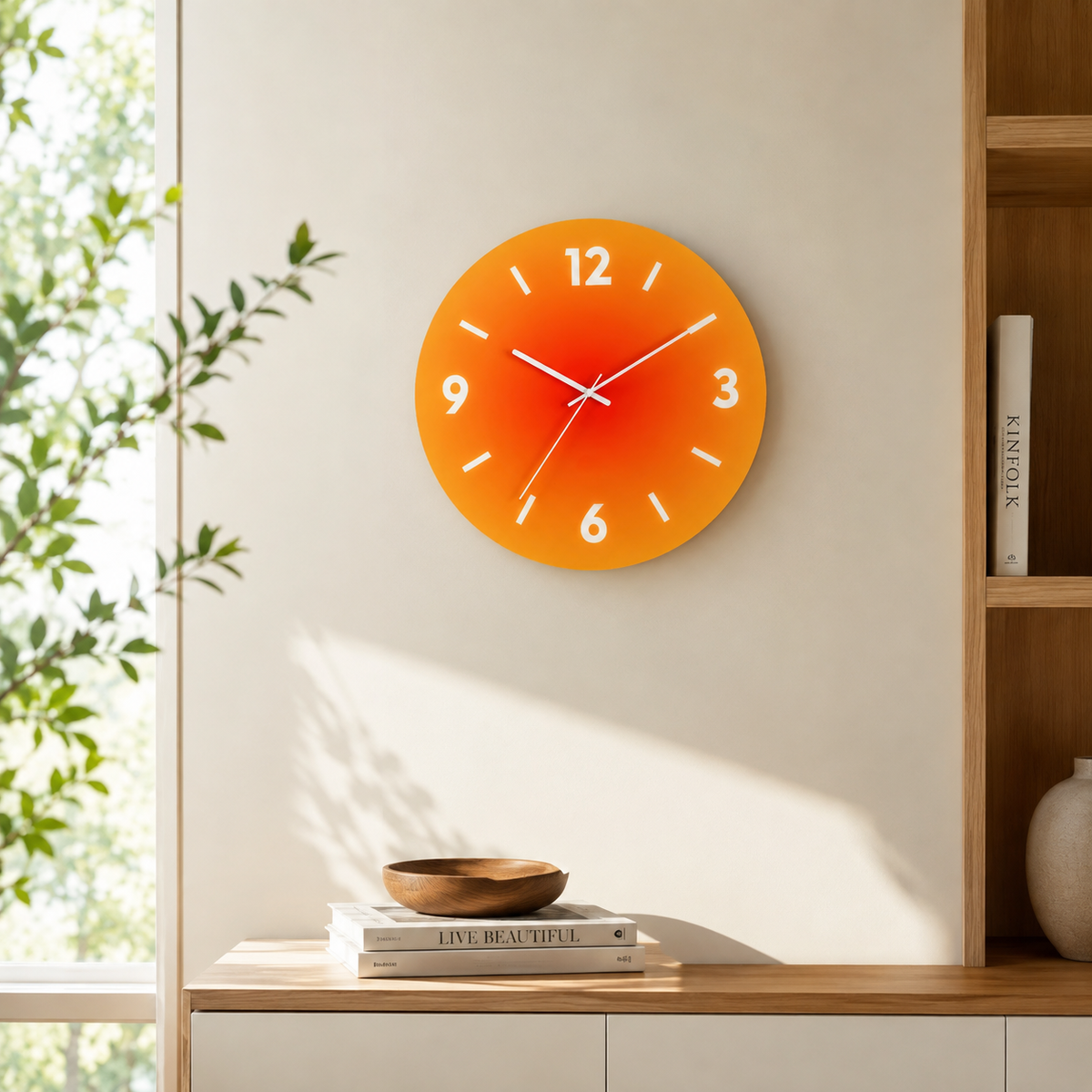 Orologio da parete in vetro Sunset