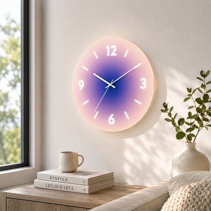 Orologio da parete in vetro Sunset