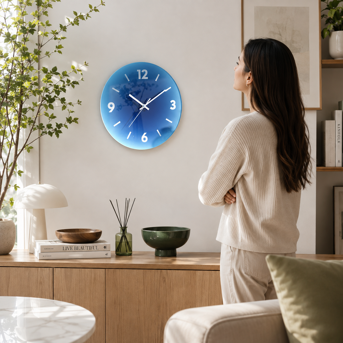 Orologio da parete in vetro Sunset