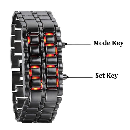 Orologio Lava - Orologio da polso LED unico dal design audace