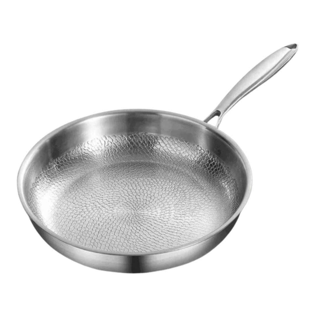 Padella in titanio per induzione martellata, resistente ed elegante
