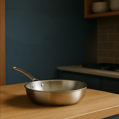 Padella in titanio per induzione martellata, resistente ed elegante