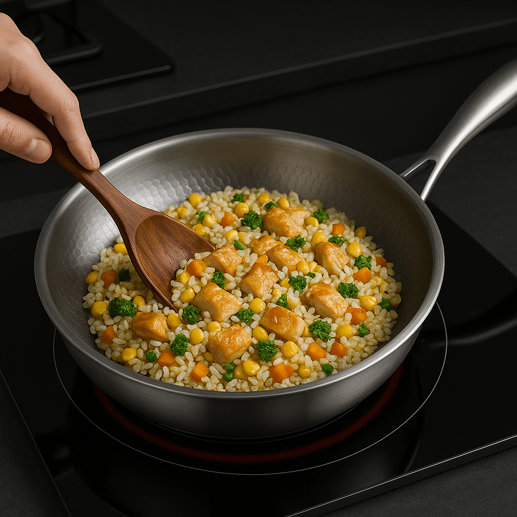 Padella in titanio premium per tutti i piani cottura