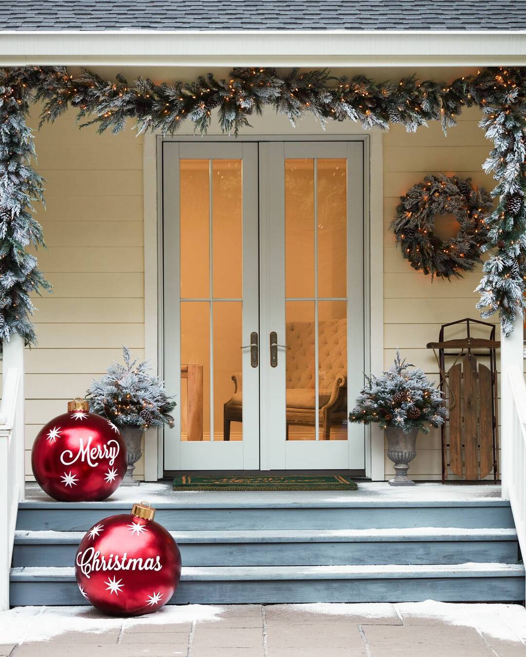 Palla gonfiabile decorata in PVC per esterno Natale