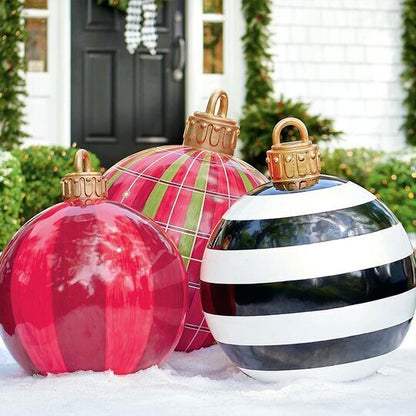 Palla gonfiabile decorata in PVC per esterno Natale