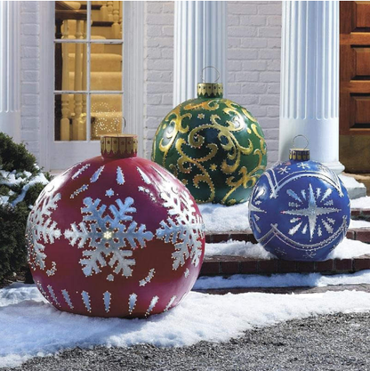 Palla gonfiabile decorata in PVC per esterno Natale