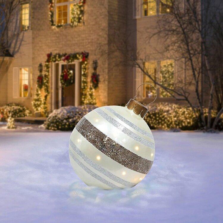 Palla gonfiabile decorata in PVC per esterno Natale