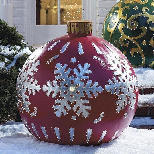 Palla gonfiabile decorata in PVC per esterno Natale