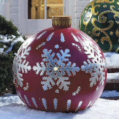 Palla gonfiabile decorata in PVC per esterno Natale