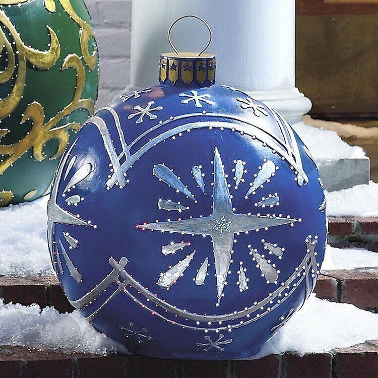 Palla gonfiabile decorata in PVC per esterno Natale