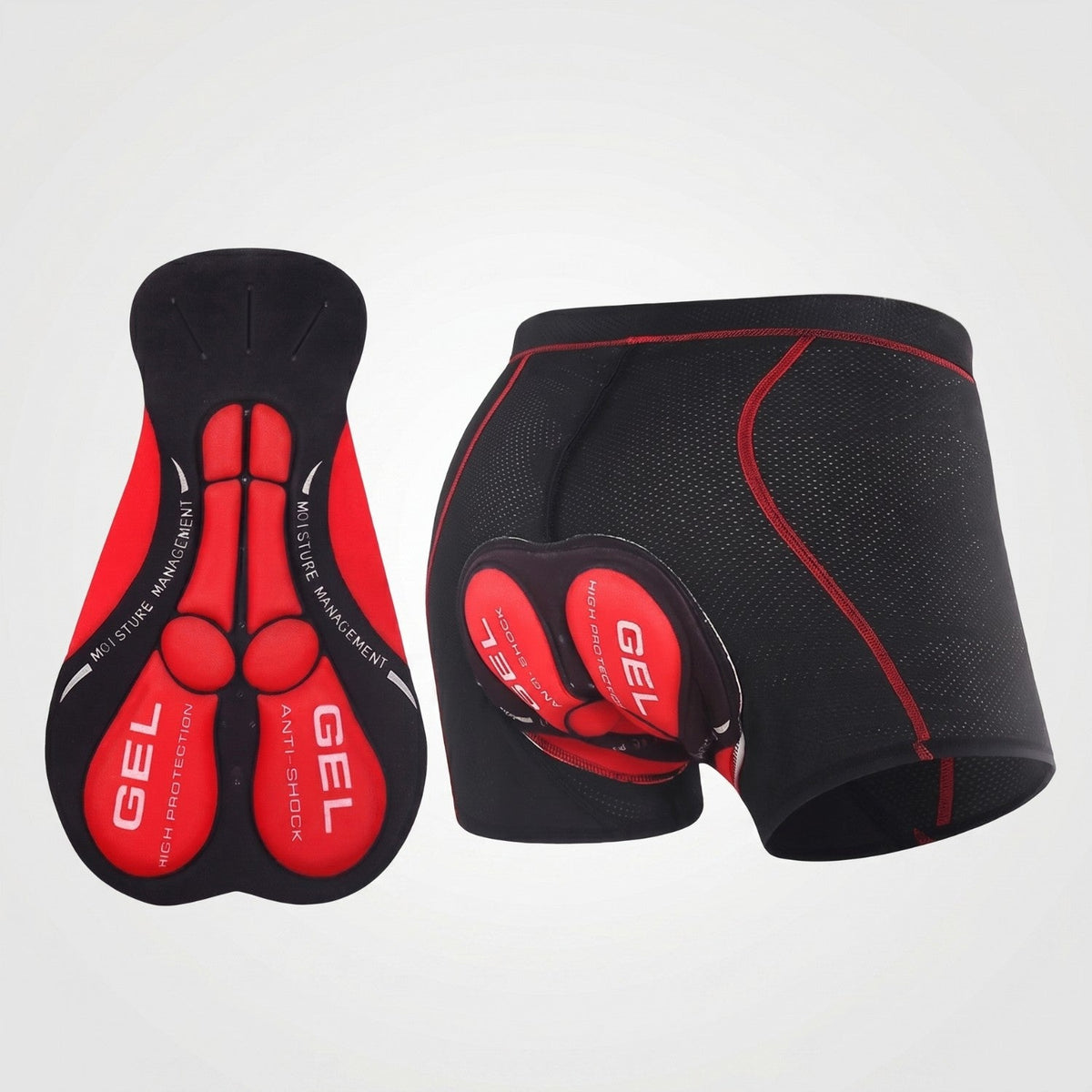 Pantaloncini Imbottiti da Ciclismo da Uomo - Supporto con Cuscinetto in Gel 5D - Intimo Traspirante per Bici