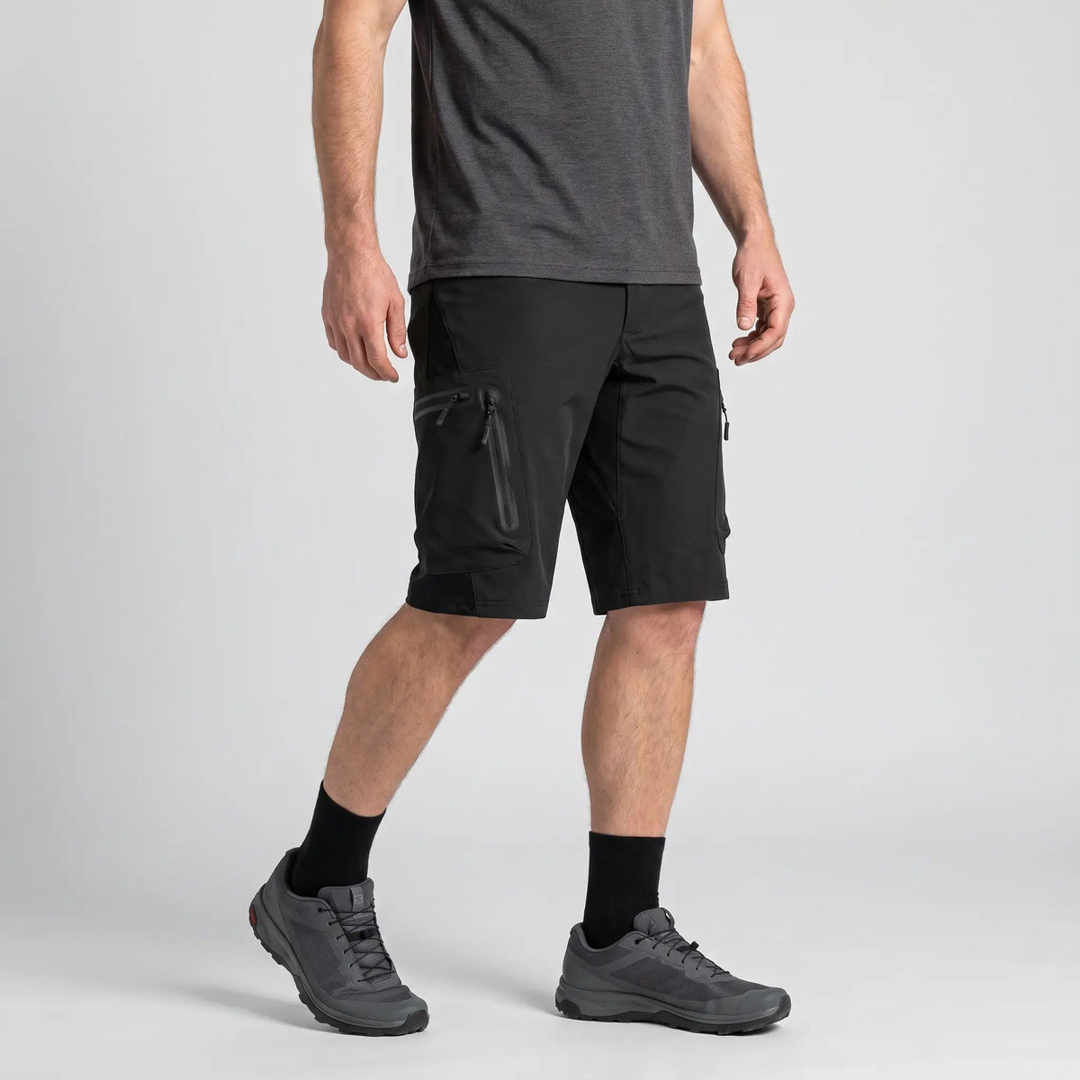 Pantaloncini MTB da uomo con tasche cargo con zip