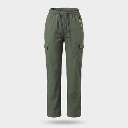 Pantaloni cargo da donna con elastico in vita
