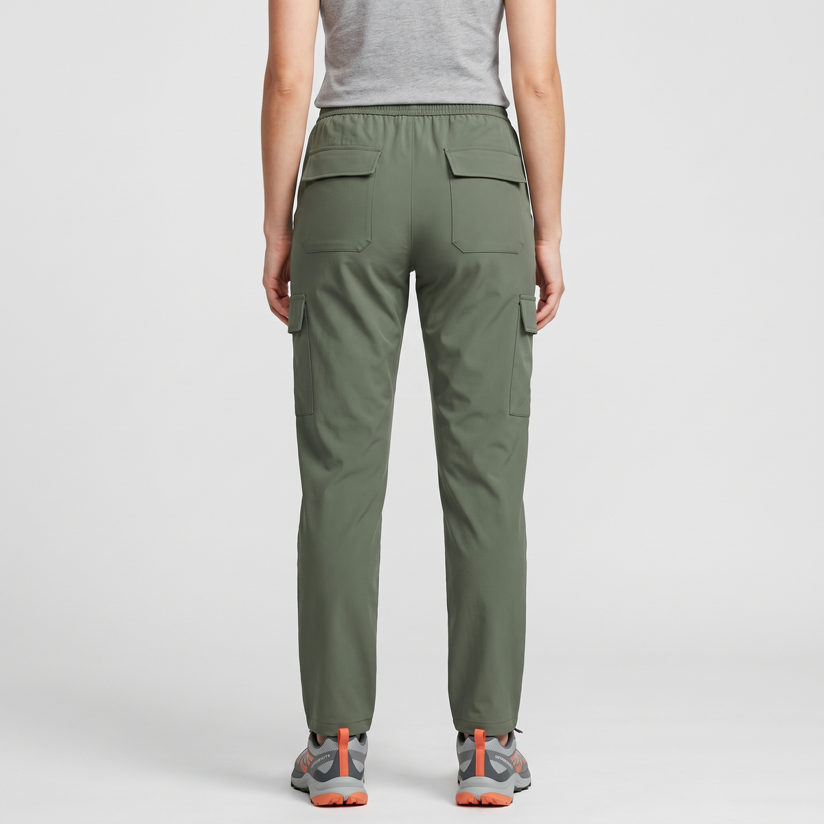 Pantaloni cargo da donna con elastico in vita