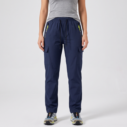 Pantaloni cargo da donna con elastico in vita