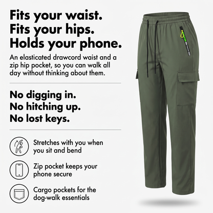 Pantaloni cargo da donna con elastico in vita