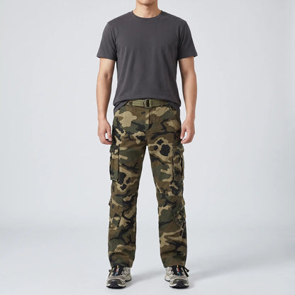 Pantaloni cargo mimetici da uomo - Pantaloni combat - 8 tasche vestibilità comoda