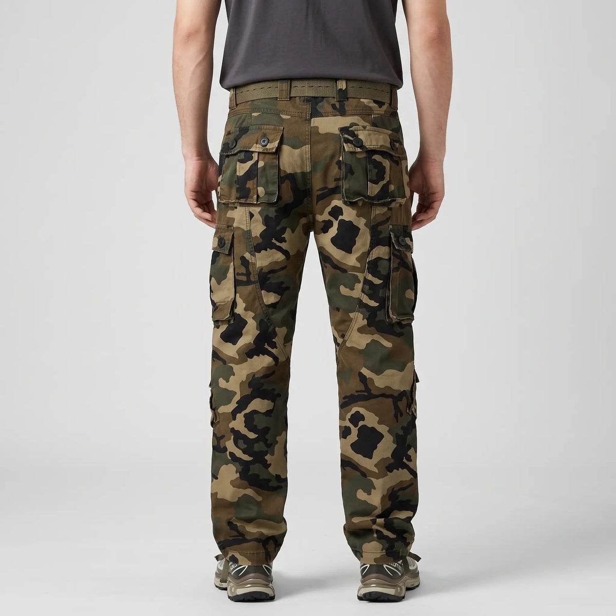 Pantaloni cargo mimetici da uomo - Pantaloni combat - 8 tasche vestibilità comoda