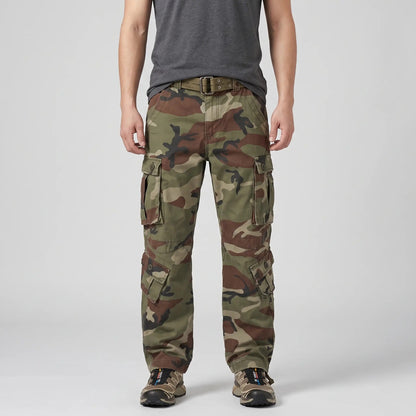 Pantaloni cargo mimetici da uomo - Pantaloni combat - 8 tasche vestibilità comoda